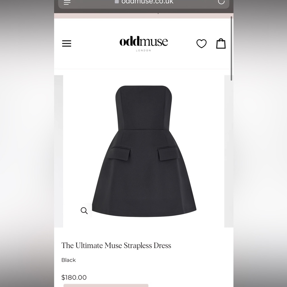 Odd muse mini black dress